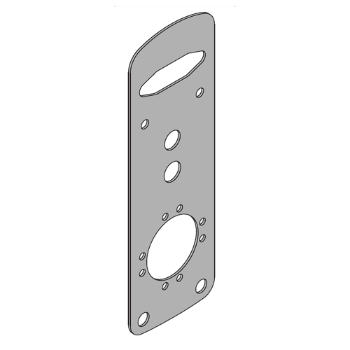 Schlage Electronics 23760259 AD/CO Series Decorative Plate Under Lock, 10.5" x 3.5" x 0.075", Satin Chrome