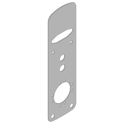 Schlage Electronics 23760275 AD/CO Series Decorative Plate Under Lock, 12" x 3.5" x .075", Satin Chrome