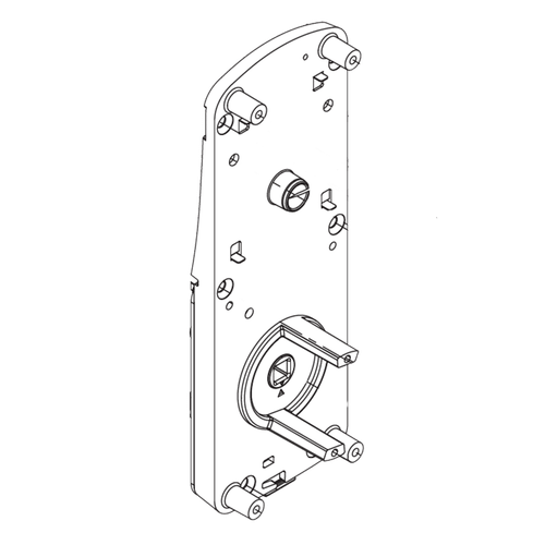 Schlage Electronics 47260732-LD AD Series Exterior Baseplate Sub-Assembly for Cylindrical Lock with LD Option
