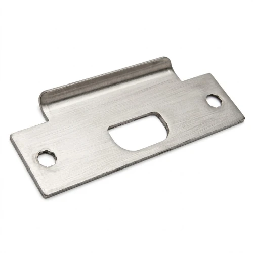 Arrow 347 ANSI Deadbolt Strike Plate, 4-7/8" x 1-1/4" with 1-1/4" Lip in Bright Brass