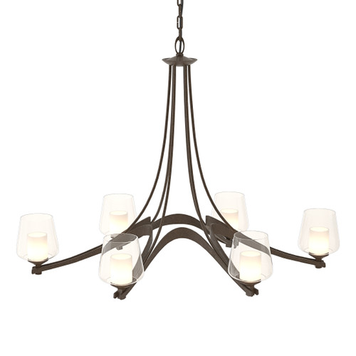 Hubbardton Forge HUB-104116 Oval Ribbon 6 Arm Chandelier