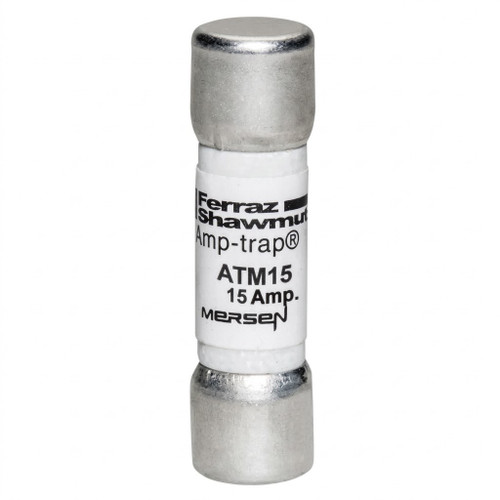 Mersen ATM-15 Amp-Trap Midget Fast-Acting Fuse, 600VAC/600VDC
