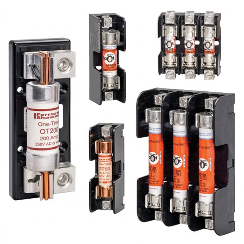 Mersen 21037 Class H/K 100A Fuse Block, Copper Box Connector