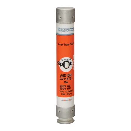 Mersen Class RK1 Time-Delay Fuse with SmartSpot Indication, 600VAC/600VDC