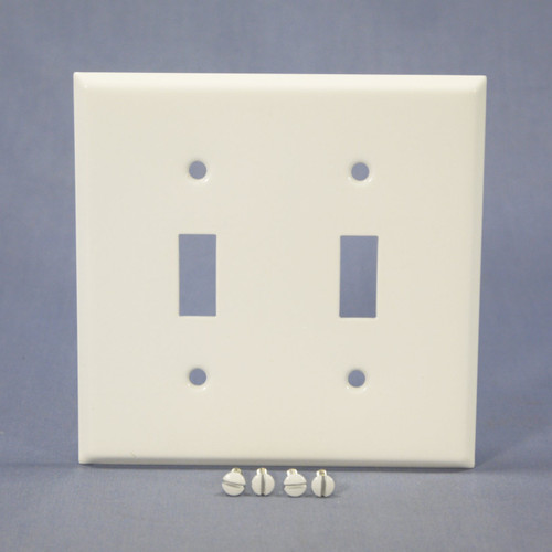 Mulberry 86072 Painted Steel 2-Gang Toggle Switch Wallplate