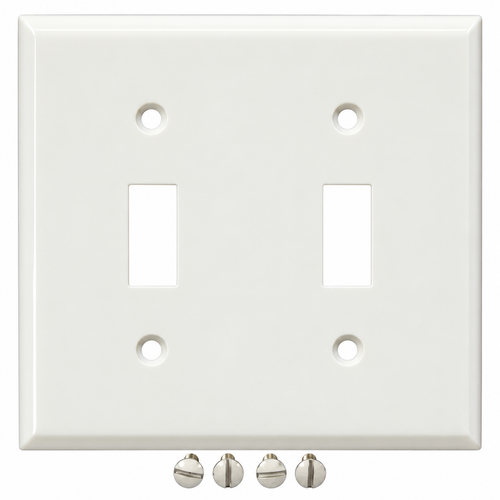 Mulberry 86072 Painted Steel 2-Gang Toggle Switch Wallplate