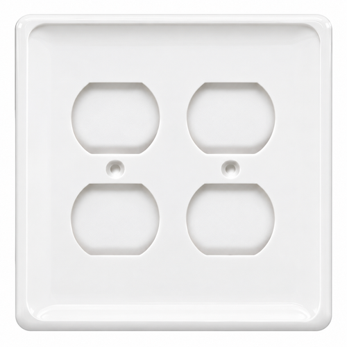Mulberry 76102 2-Gang Steel Princess-Style Duplex Receptacle Wallplate