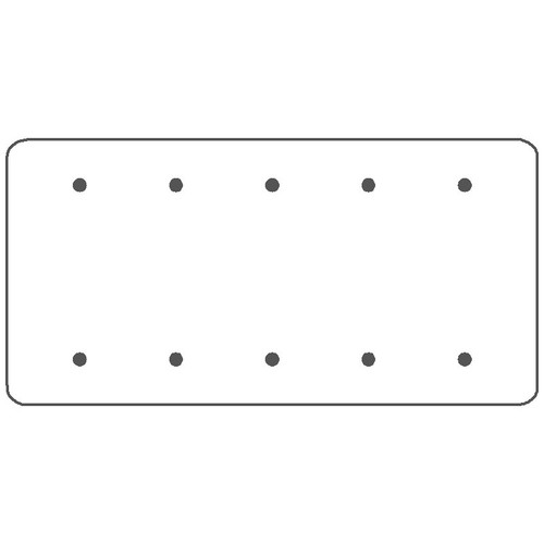 Mulberry 86155 Steel Blank Wallplate, 3-9/32-Inch Box Mount, White