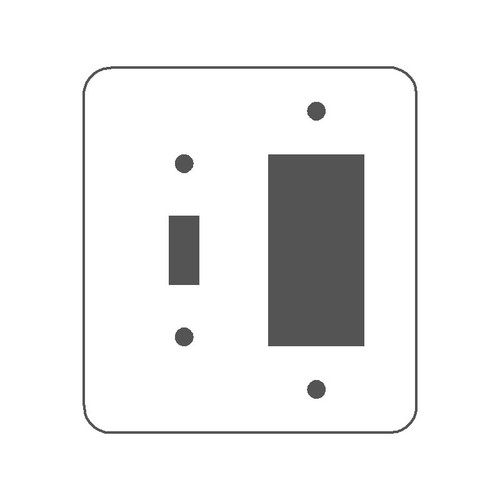 Mulberry 97432 974 Series Stainless Steel 2-Gang Toggle/Duplex-GFI Wallplate