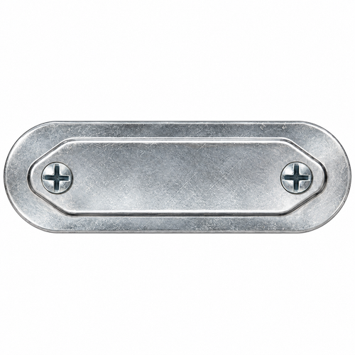 Mulberry 11700 F-35 Series Galvanized Steel Oval/Round Blank Cover, 3/4-Inch