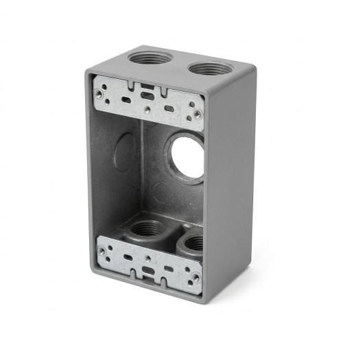 Mulberry 30215 Weatherproof 1-Gang Outlet Box, Die-Cast Aluminum With Lug