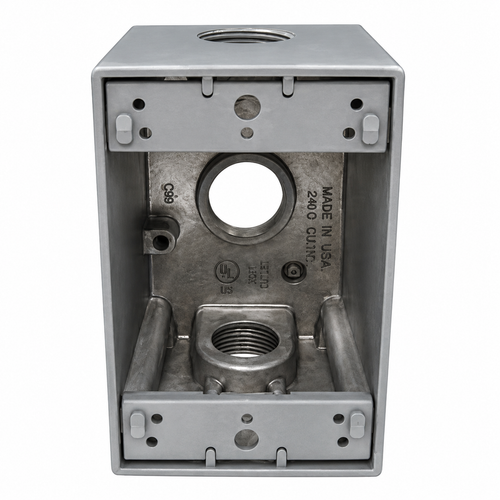 Mulberry 30583 Powder-Coated Die-Cast Aluminum Weatherproof Outlet Box, 1-Gang