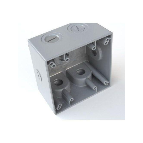 Mulberry 30598 Powder-Coated Die-Cast Aluminum 2-Gang Weatherproof Outlet Box