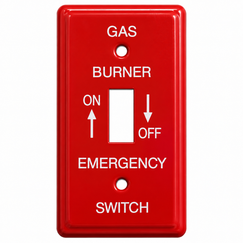 Mulberry 41024 1-Gang Steel Gas Burner Cover Plate