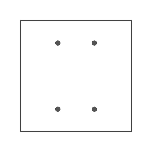 Mulberry 86852 Steel Box Mount Jumbo Size Standard Shape 2-Gang Blank Wallplate White