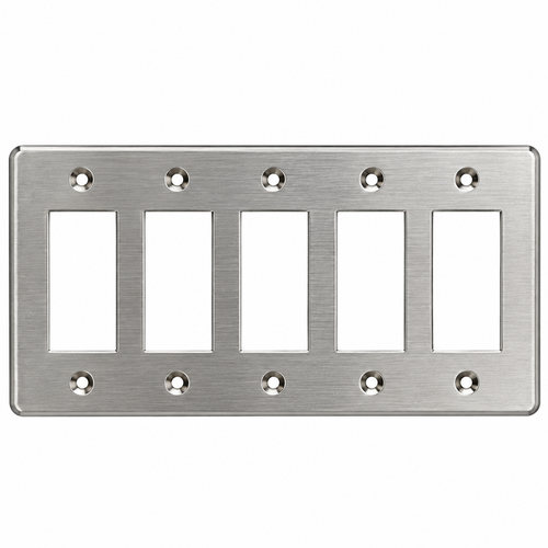 Mulberry 97405 5-Gang Screw Mount Wallplate for Duplex/GFI Receptacles