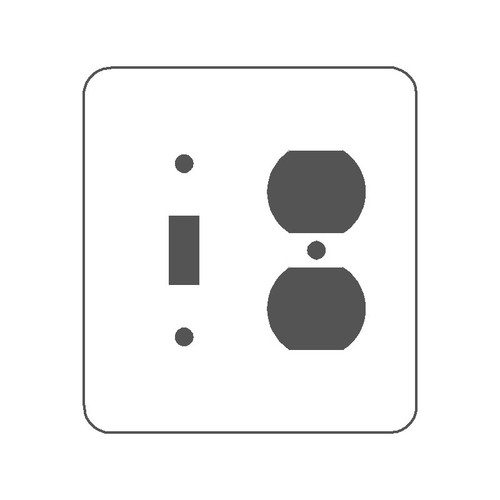 Mulberry 97532 430 Stainless Steel Standard Size 2-Gang Combination Wallplate 1-Duplex Rec