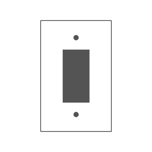 Mulberry 97834 Screw Mount Jumbo/Oversize 1-Gang GFI Block Wallplate 1-Block Duplex/GFI Re