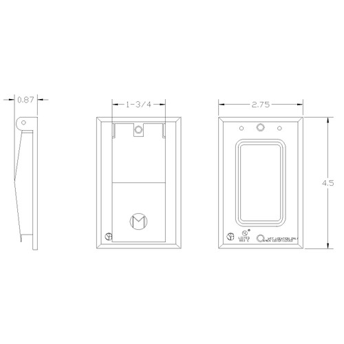 Mulberry 30554WT0 30554 Series 1-Gang Weatherproof Self-Closing Die-Cast Zinc Cover