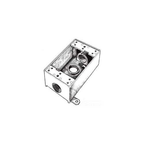 Mulberry 30203WT0 30203 1-Gang Weatherproof Outlet Box with Grounding Lug, Die-Cast Aluminum