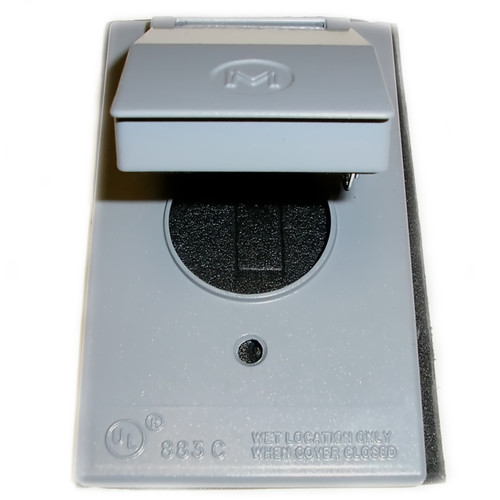 Mulberry 30509T08 30509 1-Gang Weatherproof Self-Closing Cover, Powder-Coated Die-Cast Zinc