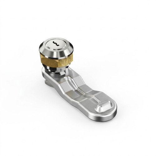 Rittal 2530000 Cam Lock, Zinc Die-Cast, Nickel-Plated Finish