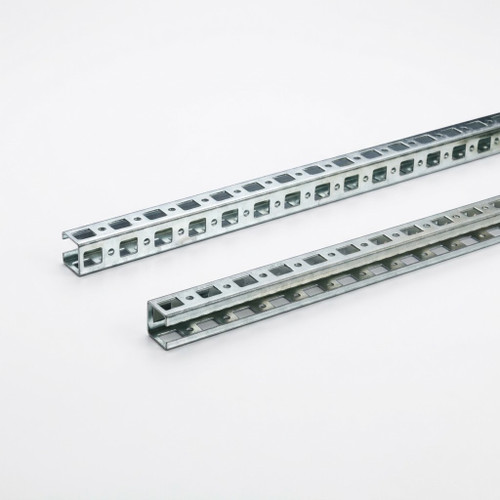Rittal 4173000 Punched Mounting Rail, 23 x 23 mm, Zinc-Plated Carbon Steel