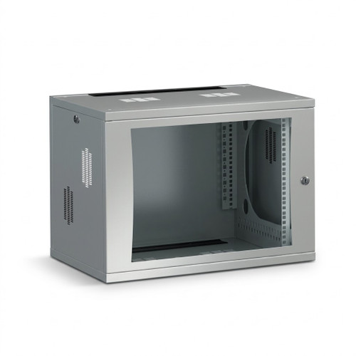 Rittal 7507110 FlatBox 19" 9U Wall-Mount Enclosure, Carbon Steel