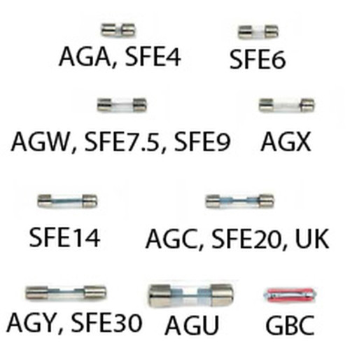 Littelfuse AGU Series AG Glass Tube Fuse, Boxed Package