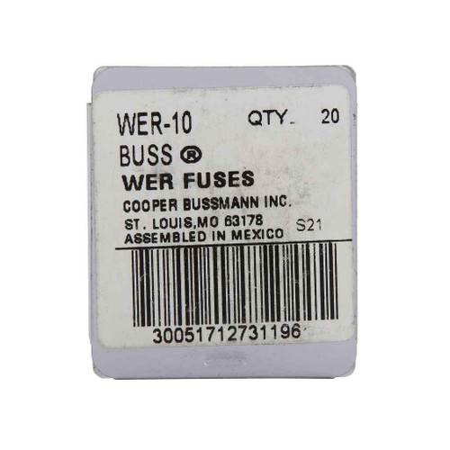 Bussmann Eaton Series Type WER Non-Indicating Flat Telecommunication Fuse