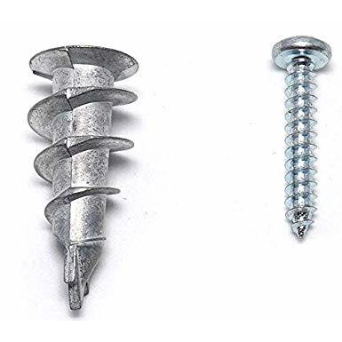 CONFAST #8 Zinc Self-Drilling Drywall Anchor Kit w/Screws (Box of 100)