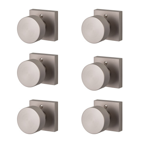 Sure-Loc Zurich Square Knob 6-Pack with Adjustable 2-3/8" to 2-3/4" Backset