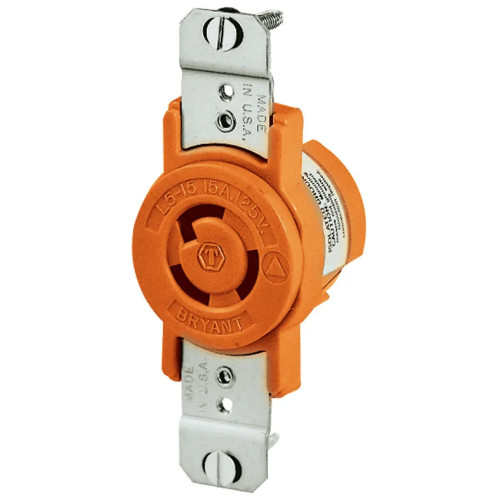 Bryant 4710IG NEMA L5-15R Locking Receptacle