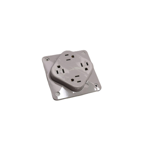 Bryant B1254GY Quadplex Lexan Cover Plate
