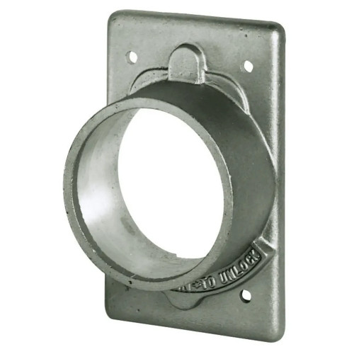 Bryant 7383 Aluminum Receptacle Wallplate, Without Cover