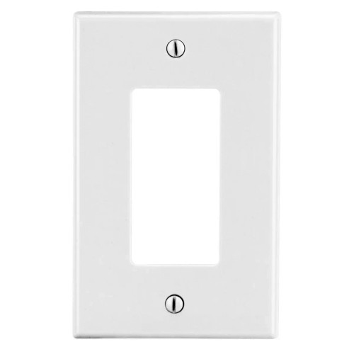 Bryant HUBP26W Decorator Wallplate, 1-Gang, White