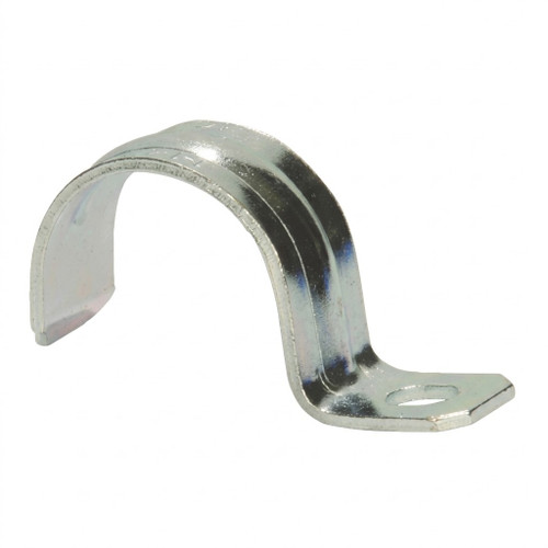 SEPCO 138S Zinc Plated Steel 1-Hole Click-On Conduit Strap, 2-1/2-Inch