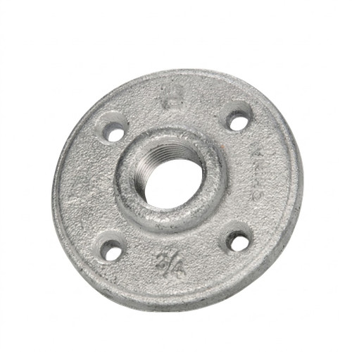 SEPCO 4F Malleable Iron Floor Flange, 4-Hole Threaded Insert, 1-1/4-Inch