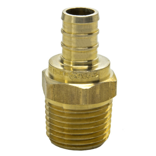 Sioux Chief 646XG Series One-Piece No-Lead Brass MIP x PEX Rough-In Adapter