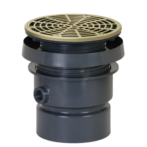 Sioux Chief 832 Series 6" Round PVC No-Hub Finish Line Drain Strainer