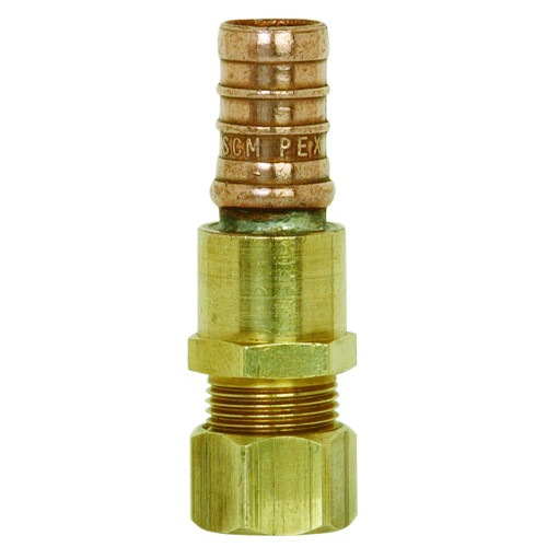 Sioux Chief 637XG721 1/2" PEX x 3/8" OD No-Lead Compression Adapter