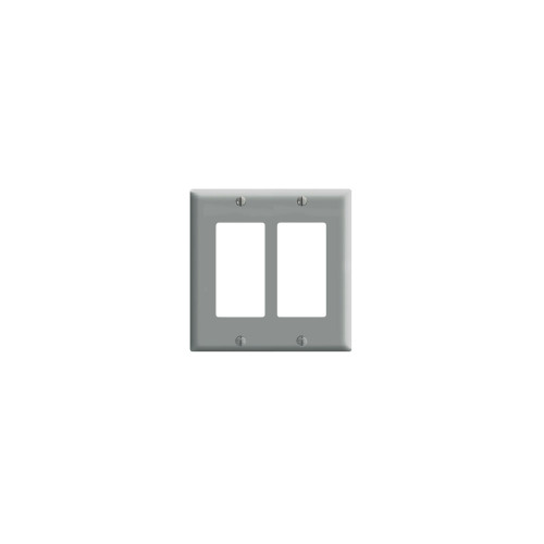 Leviton 804094 80409-T Thermoset Device Mount 2-Gang Decora/GFCI Wallplate