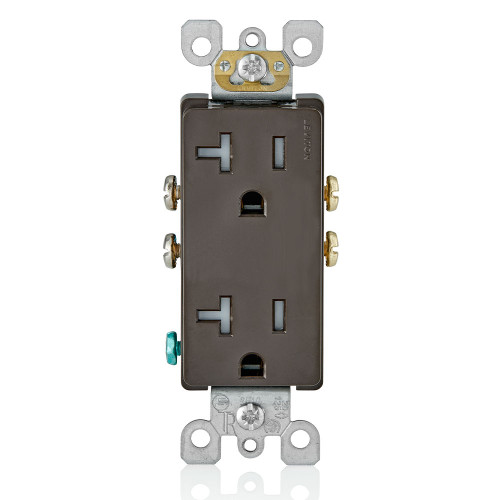 Leviton T582511 T5825 Series Tamper-Resistant Duplex Receptacle, 20-Amp 125-Volt Decora