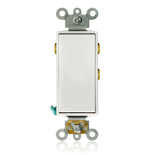 Leviton 5685-2W SPDT Center-Off Commercial Grade Rocker Switch, White
