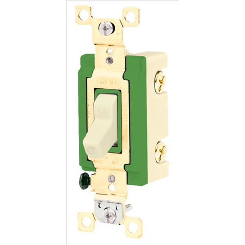 Bryant 3001I Series Single-Pole AC Switch, 30A 277V Ivory