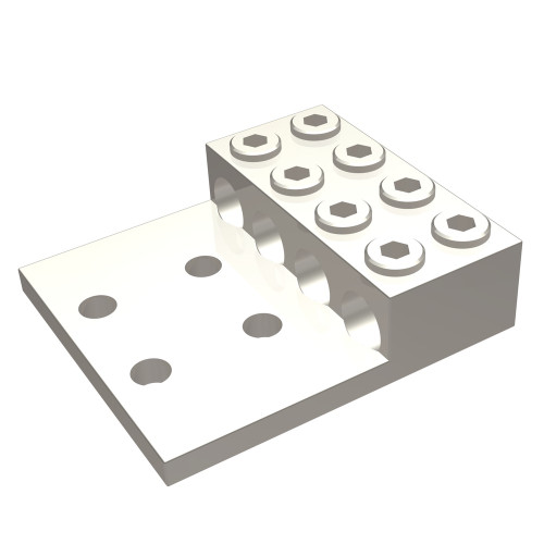 Burndy KK4A36U4N Aluminum Universal Terminal, 4-Hole, 4-Conductor