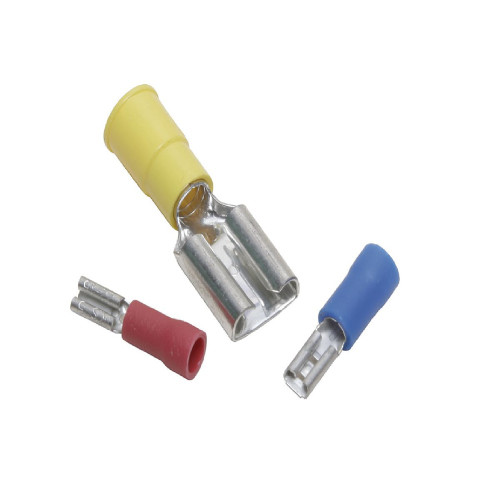 Burndy QP18F25X03BG25 Vinyl Female Quick Disconnect Terminal, 22-18 AWG