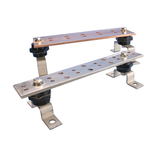 nVent CADDY TGBA Series Telecom Grounding Busbar, Tin-Plated Copper Construction