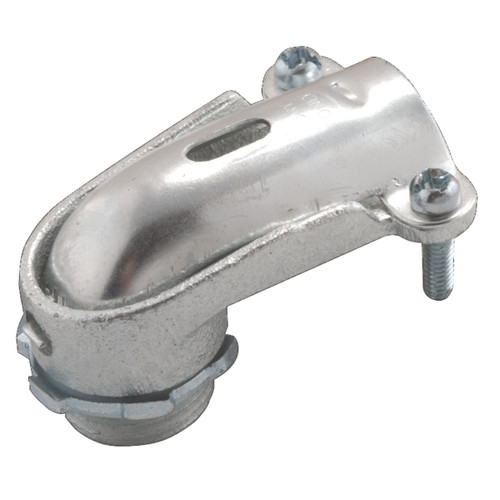RACO 2202 1/2" 90° 2-Screw Flexible Conduit Connector (Pack of 100)