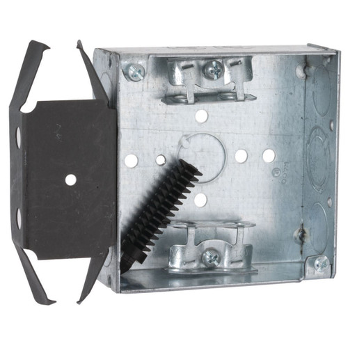 RACO 229 BOX-LOC Series 4 in. Square Welded Steel Box with AC/MC/Flex Clamps